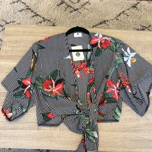 Princess Polly Floral Tie Shirt